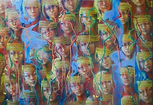 oe Brockerhoff - Love fighters - painting