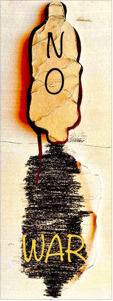 Monika von Eschenbach, No War 1, 2020, mixed media, Print