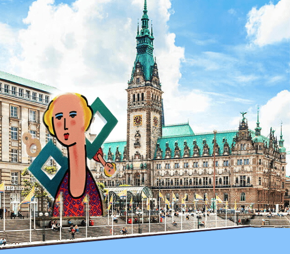 Weltfrauentag: Heinz Zolper, Liebe und Respekt. Dame-Skulptur vor Hamburger Rathaus, Entwurf