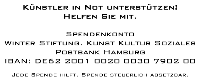 WinterStiftung - Spendenaufruf - Künstler in Not